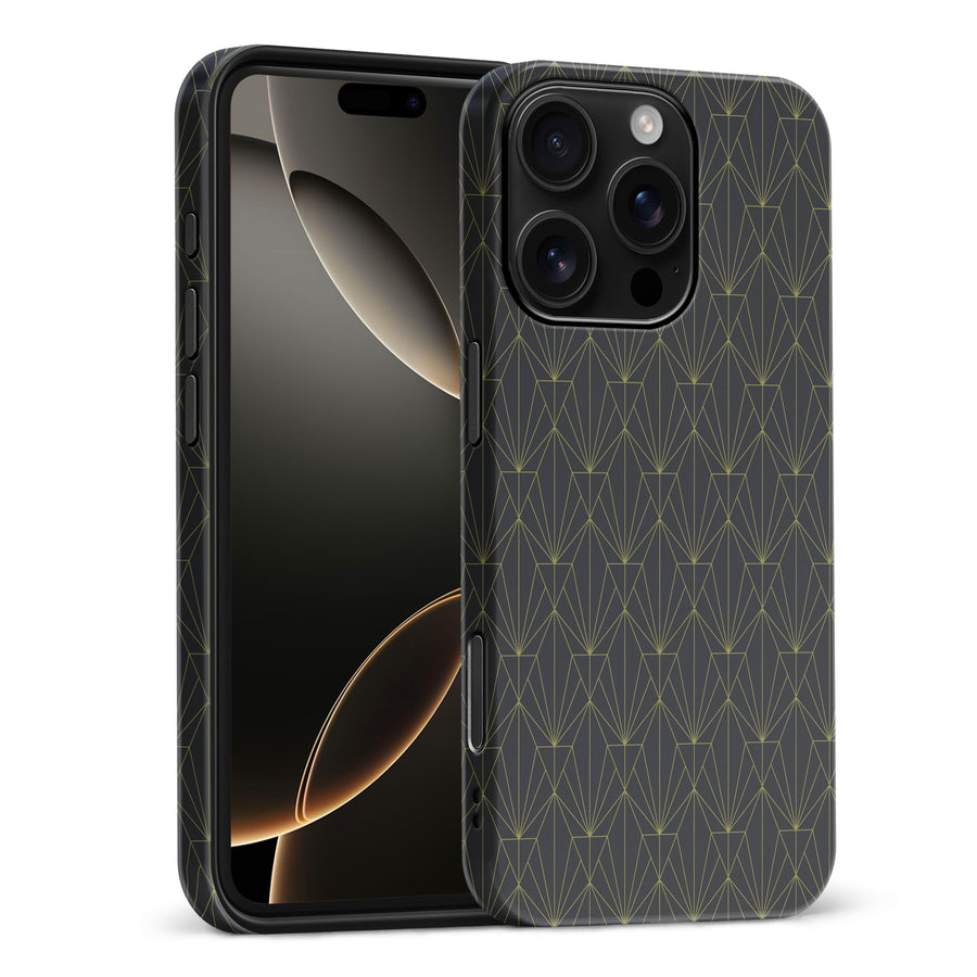 iPhone 16 Pro Max Showcase Art Deco Phone Case in Black