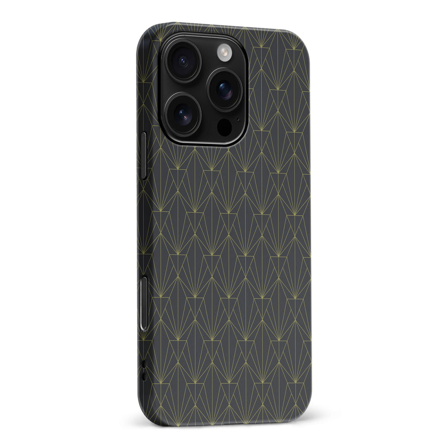 iPhone 16 Pro Max Showcase Art Deco Phone Case in Black