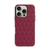iPhone 16 Pro Showcase Art Deco Phone Case in Maroon