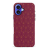 iPhone 16 Plus Showcase Art Deco Phone Case in Maroon