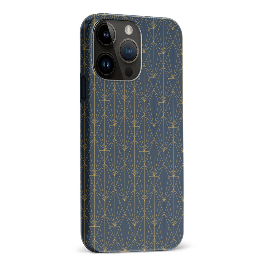iPhone 15 Pro Max Showcase Art Deco Phone Case in Blue