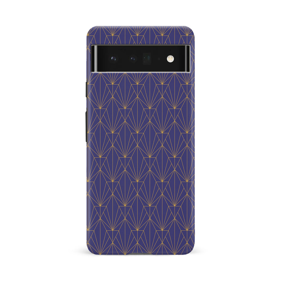 Google Pixel 6A Opulent Art Deco Phone Case in Purple