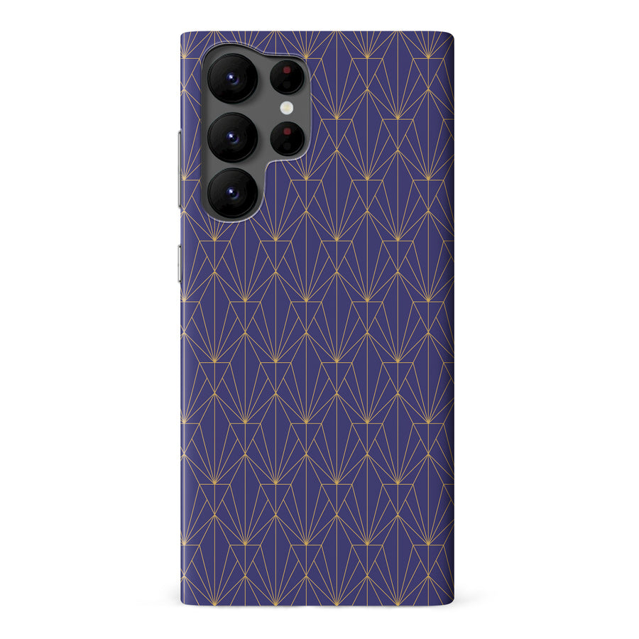 Samsung Galaxy S22 Ultra Showcase Art Deco Phone Case in Purple