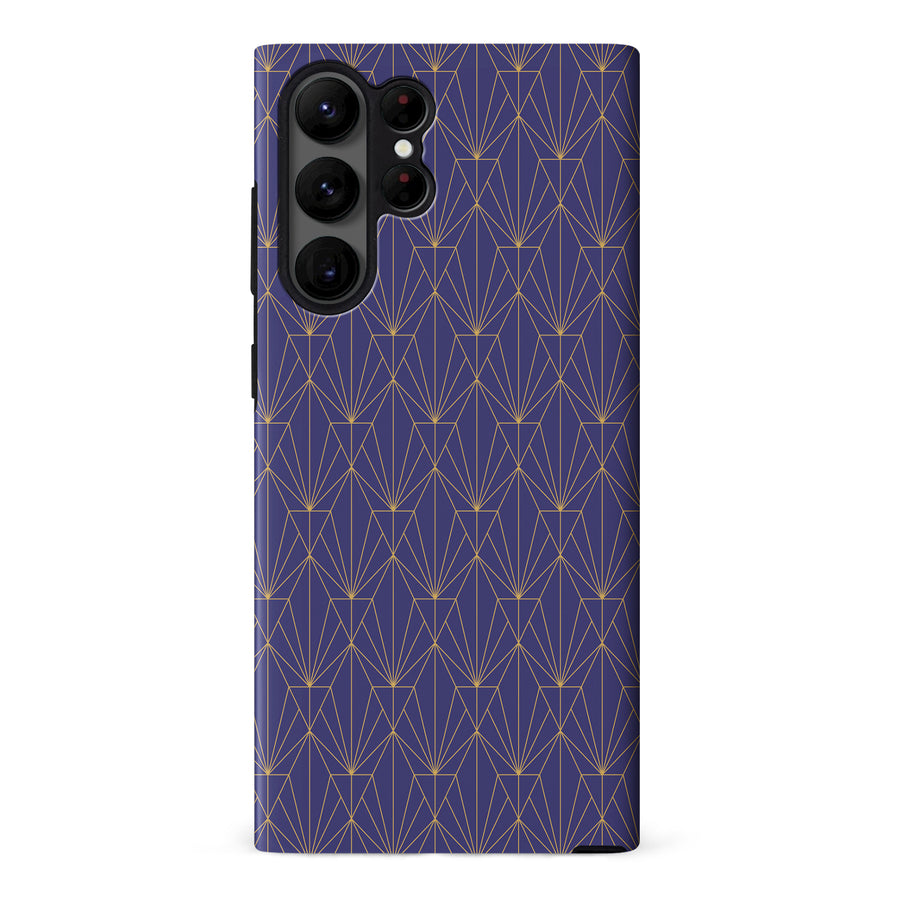 Samsung Galaxy S23 Ultra Showcase Art Deco Phone Case in Purple