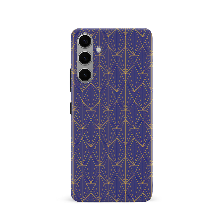 Samsung Galaxy S24 Showcase Art Deco Phone Case in Purple