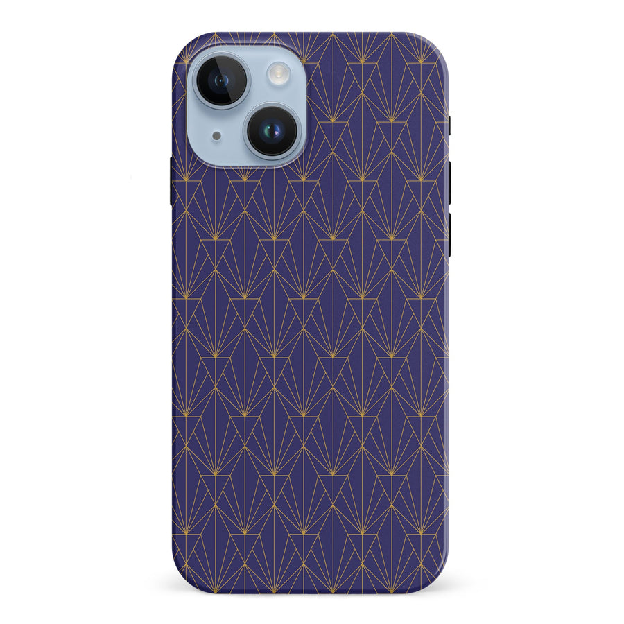iPhone 15 Showcase Art Deco Phone Case in Purple
