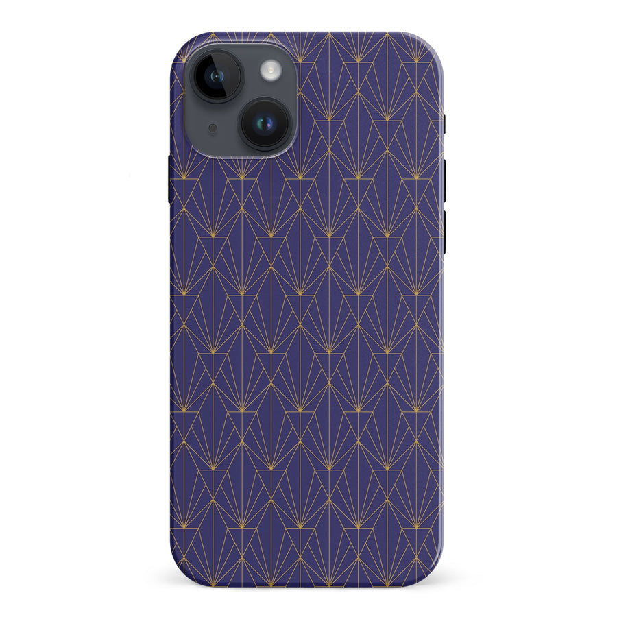 iPhone 15 Plus Showcase Art Deco Phone Case in Purple