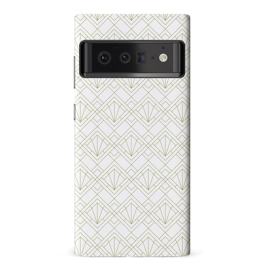 Google Pixel 6 Pro Iconic Art Deco Phone Case in White