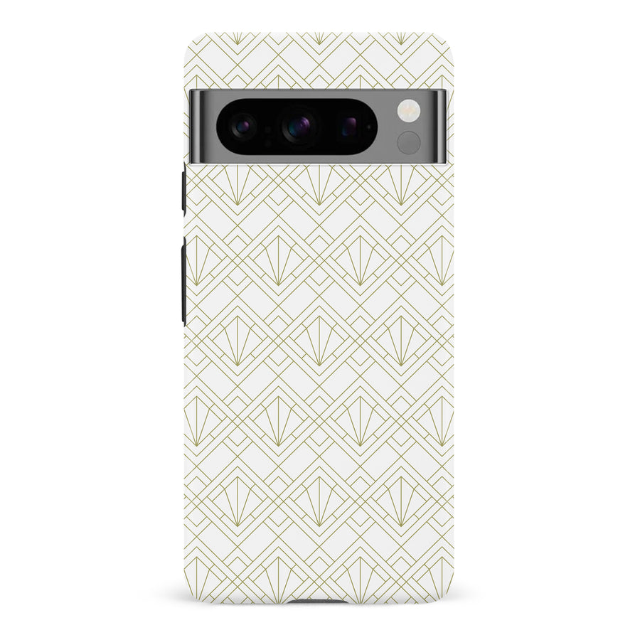 Google Pixel 8 Pro Ultra Showcase Art Deco Phone Case in White