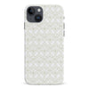 iPhone 15 Plus Iconic Art Deco Phone Case in White