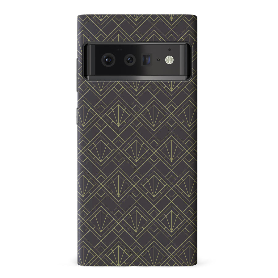 Google Pixel 6 Pro Showcase Art Deco Phone Case in Black