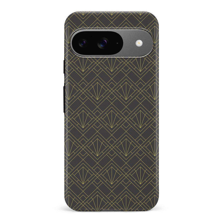 Google Pixel 9 Iconic Art Deco Phone Case in Black
