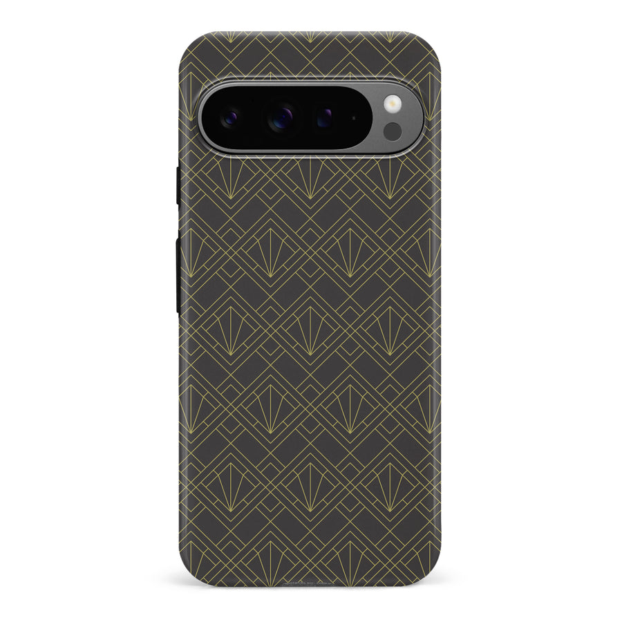 Google Pixel 9 Pro Iconic Art Deco Phone Case in Black