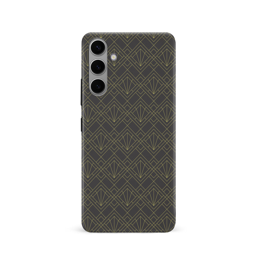 Samsung Galaxy S24 Iconic Art Deco Phone Case - Black