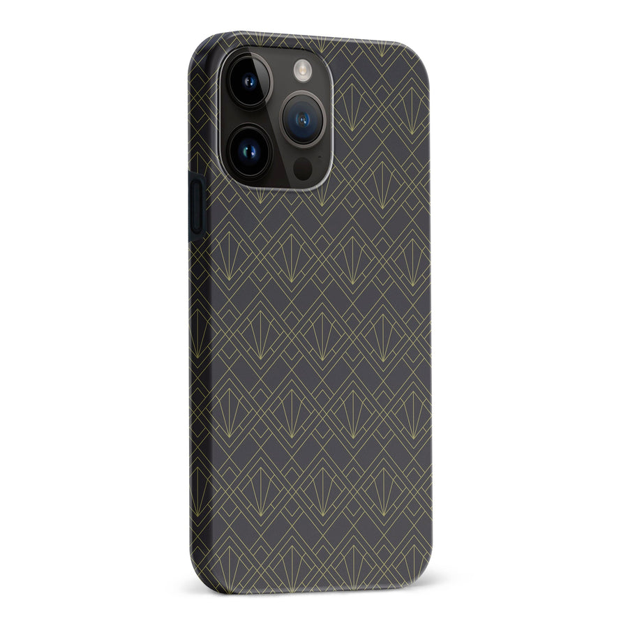 iPhone 15 Pro Max Iconic Art Deco Phone Case in Black