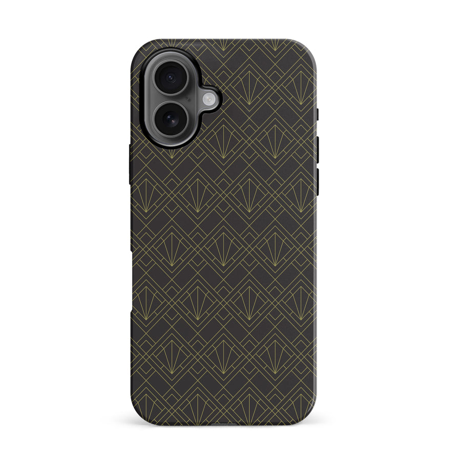 iPhone 16 Iconic Art Deco Phone Case in Black