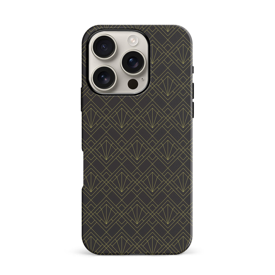 iPhone 16 Pro Iconic Art Deco Phone Case in Black