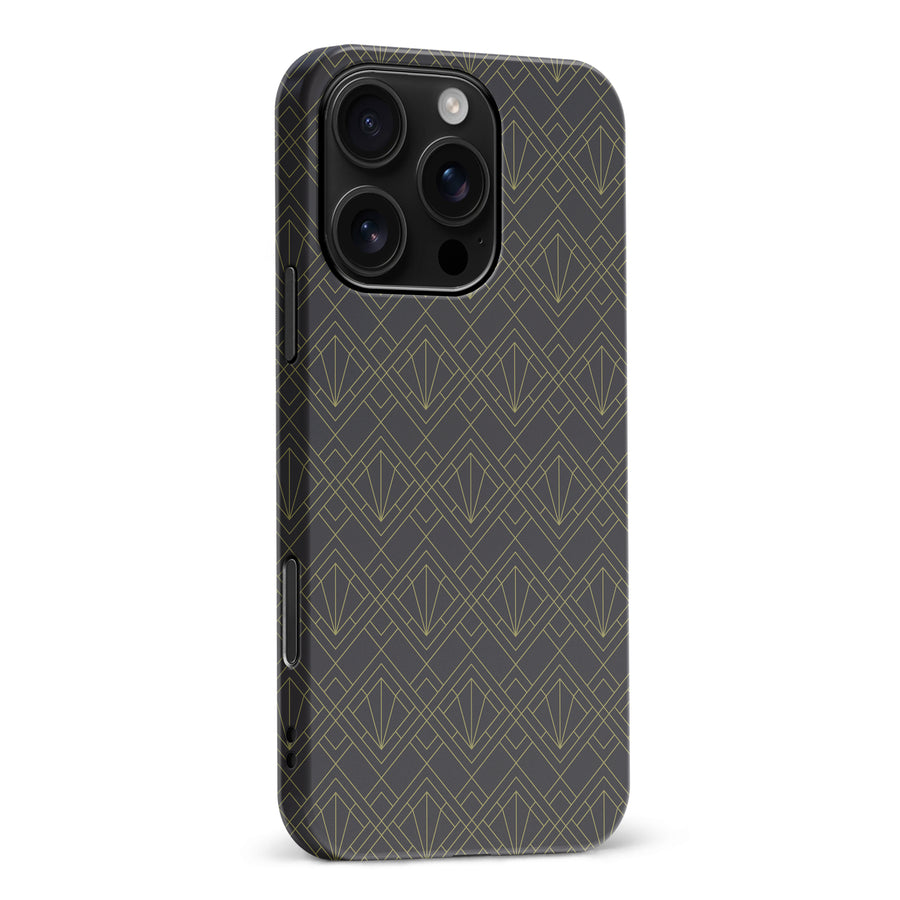 iPhone 16 Pro Max Iconic Art Deco Phone Case in Black
