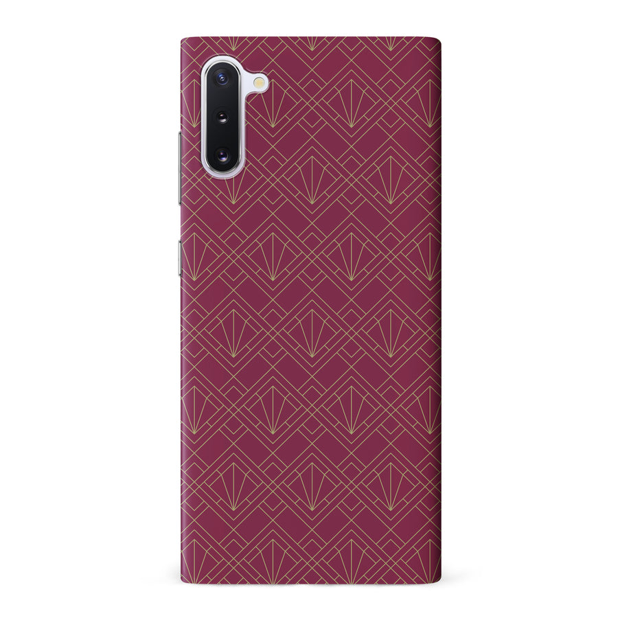 Samsung Galaxy Note 10 Iconic Art Deco Phone Case in Maroon