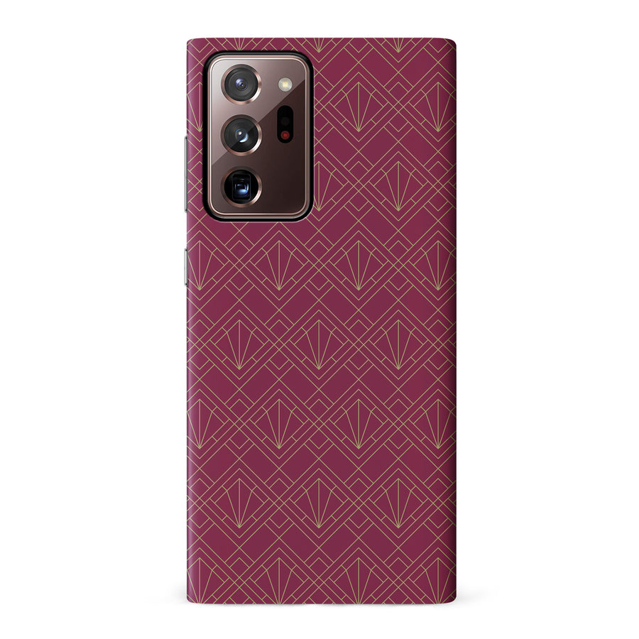 Samsung Galaxy Note 20 Ultra Iconic Art Deco Phone Case in Maroon