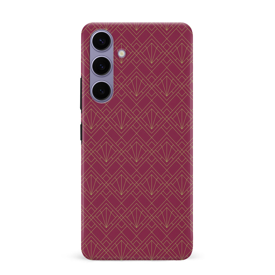 Samsung Galaxy S24 Plus Iconic Art Deco Phone Case - Maroon