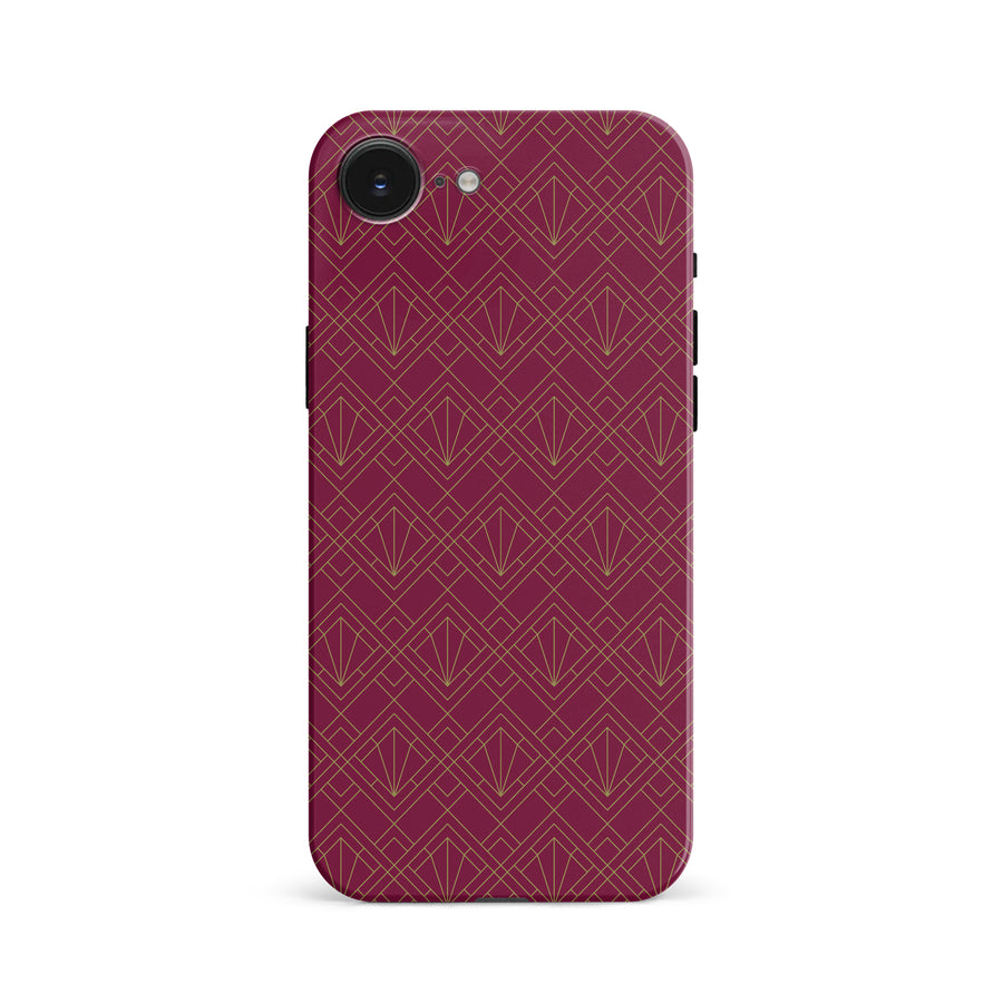 Iconic Art Deco Phone Case - Maroon
