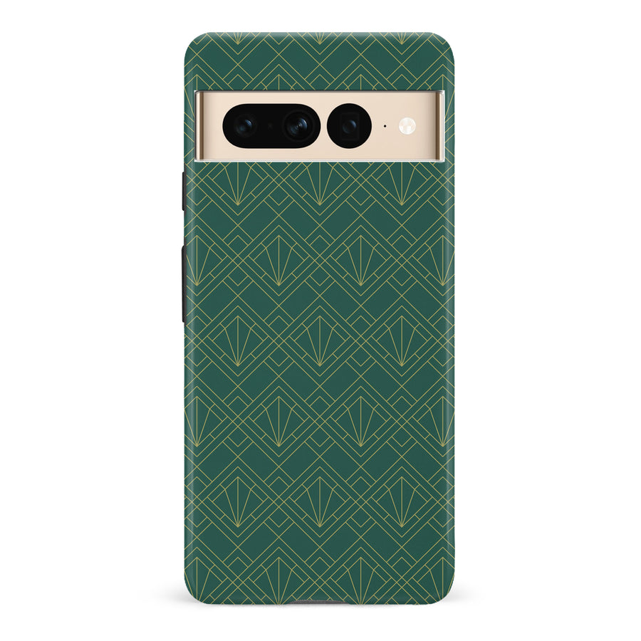 Google Pixel 7 Pro Iconic Art Deco Phone Case in Green