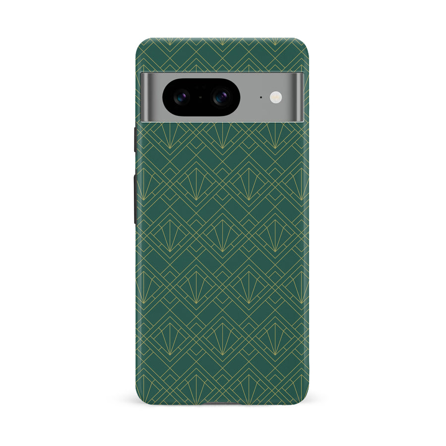 Google Pixel 8 Iconic Art Deco Phone Case in Green