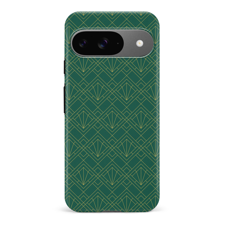 Google Pixel 9 Iconic Art Deco Phone Case in Green