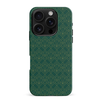 iPhone 16 Pro Max Iconic Art Deco Phone Case in Green