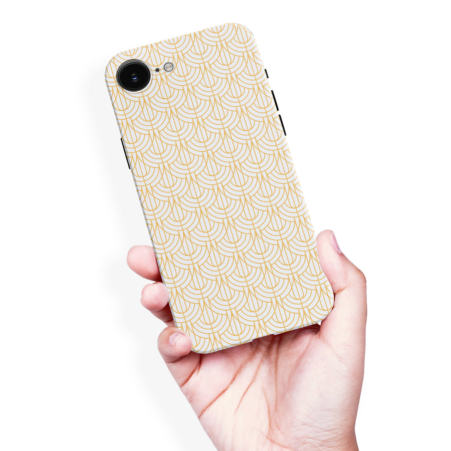 Curved Art Deco Phone Case - White