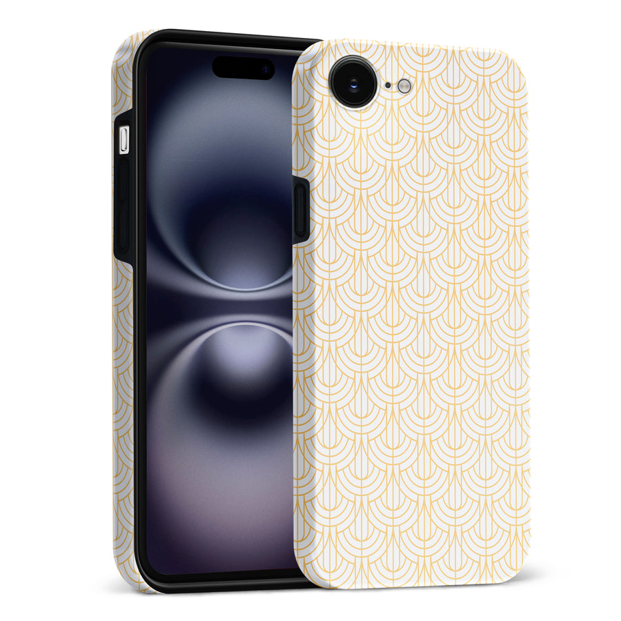 Curved Art Deco Phone Case - White