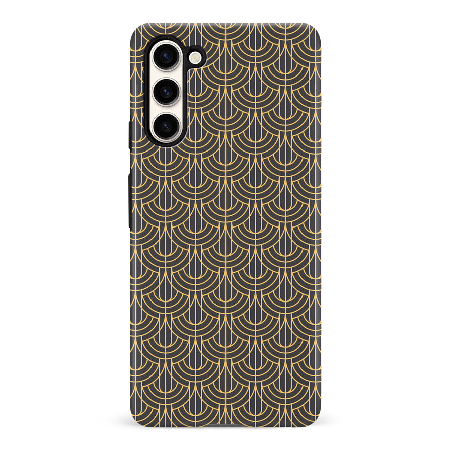 Samsung Galaxy S23 Curved Art Deco Phone Case in Black