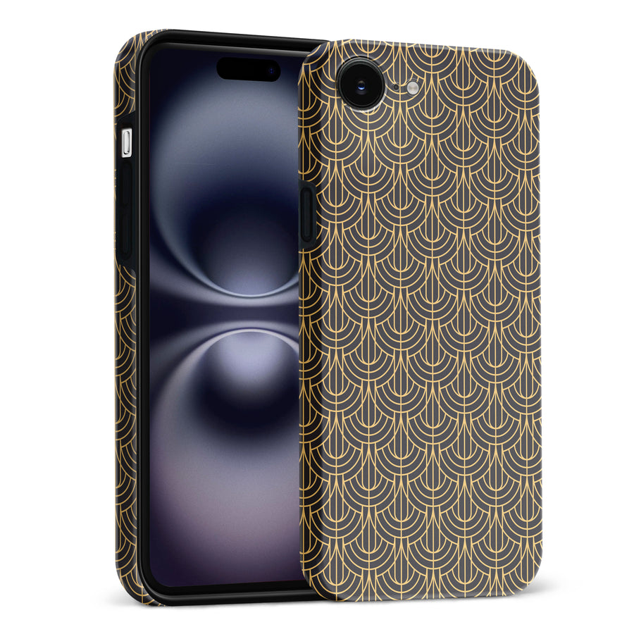 Curved Art Deco Phone Case - Black