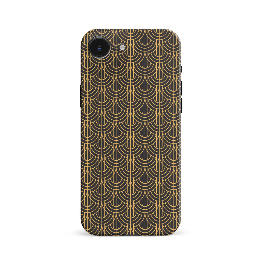 Curved Art Deco Phone Case - Black