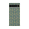 Google Pixel 6A Curved Art Deco Phone Case in Green