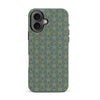 iPhone 16 Curved Art Deco Phone Case in Green