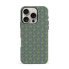 iPhone 16 Pro Curved Art Deco Phone Case in Green