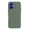 iPhone 16 Plus Curved Art Deco Phone Case in Green