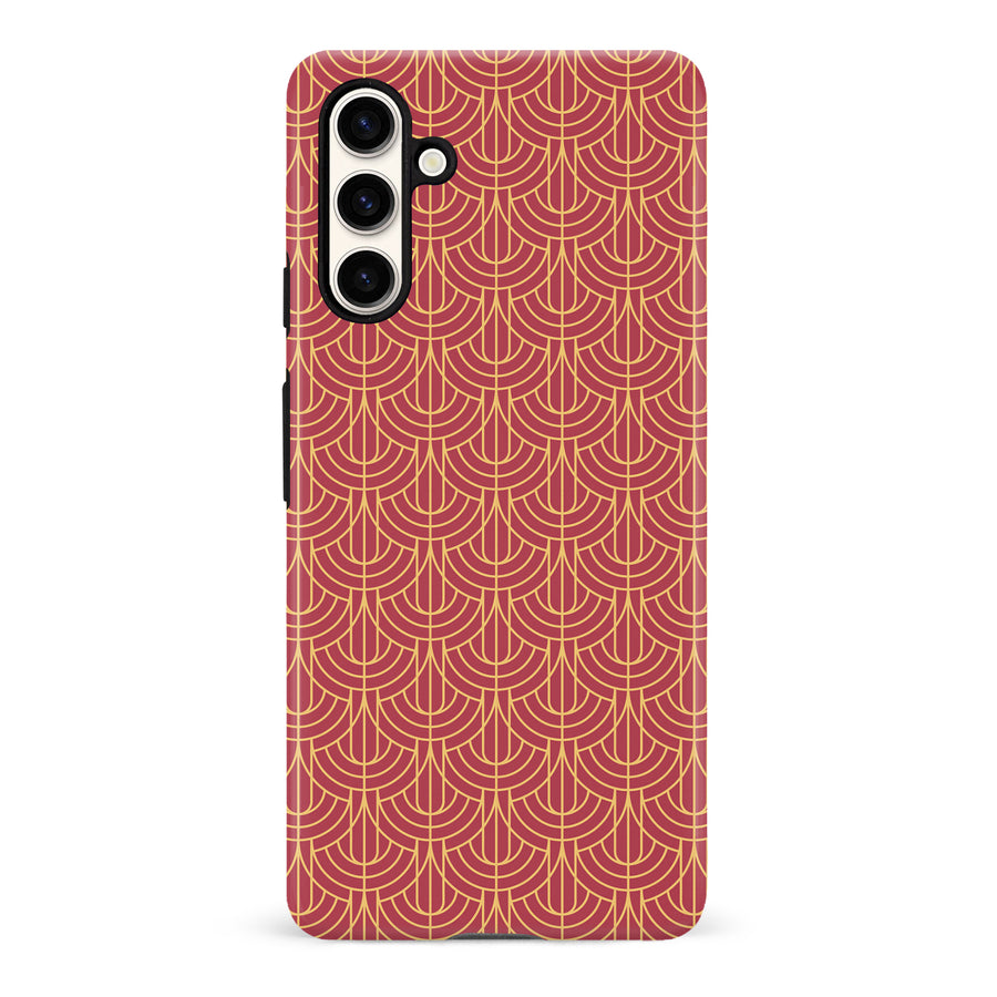 Samsung Galaxy S23 FE Curved Art Deco Phone Case - Red