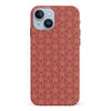 iPhone 15 Curved Art Deco Phone Case in Red
