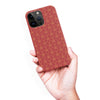 iPhone 15 Pro Max Curved Art Deco Phone Case in Red