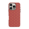 iPhone 16 Pro Curved Art Deco Phone Case in Red