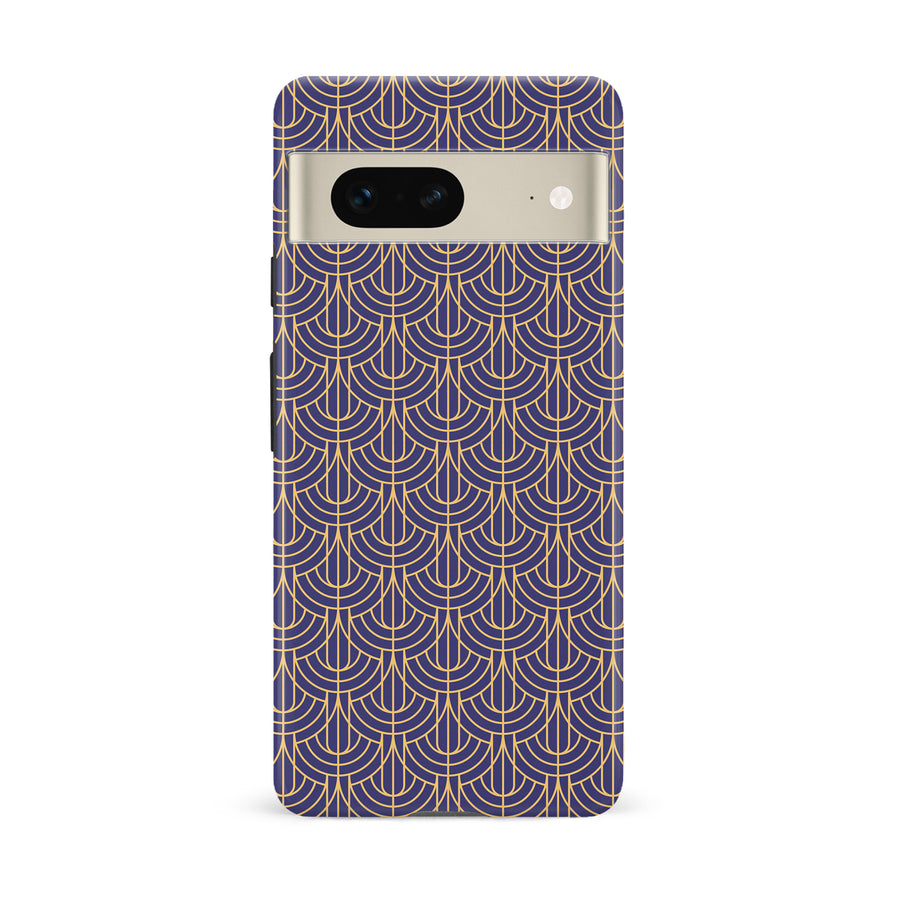 Google Pixel 7 Curved Art Deco Phone Case in Purple