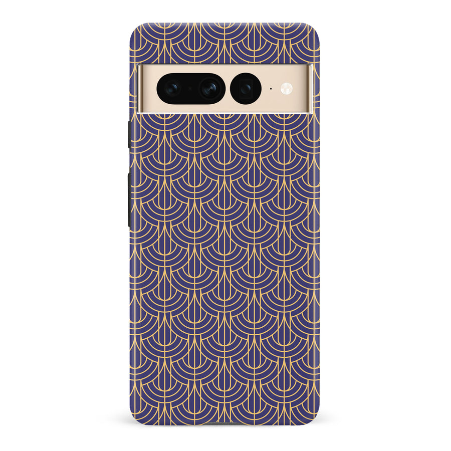 Google Pixel 7 Pro Curved Art Deco Phone Case in Purple
