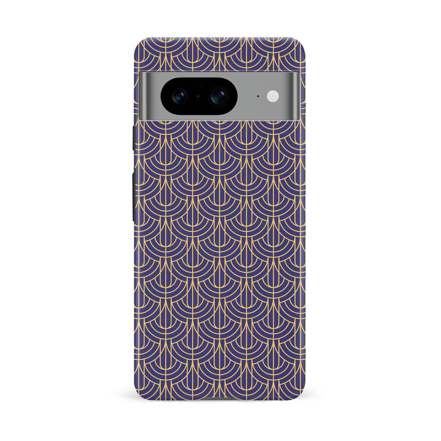 Google Pixel 8 Curved Art Deco Phone Case in Purple