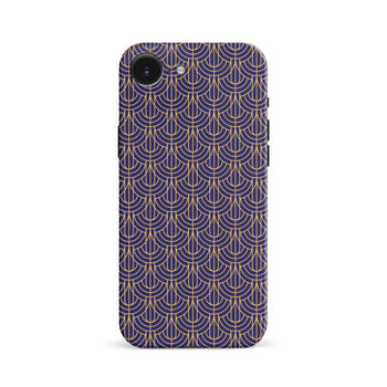 iPhone 16e Curved Art Deco Phone Case Purple