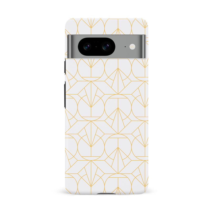 Google Pixel 8 Opulent Art Deco Phone Case in White