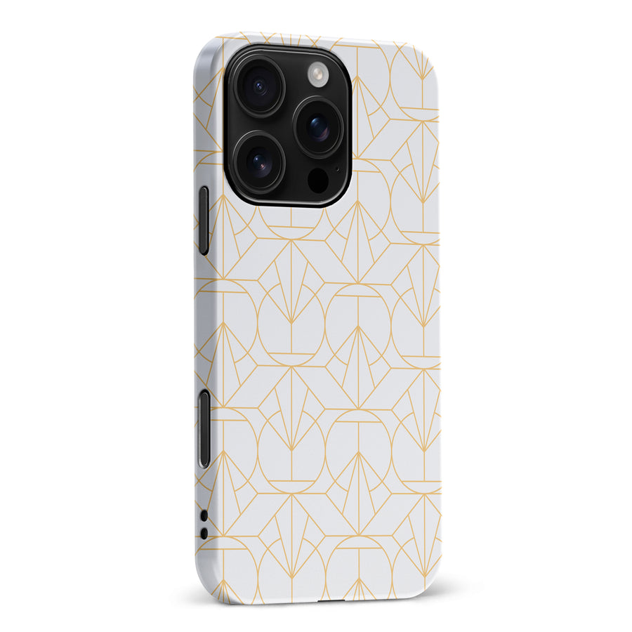 iPhone 16 Pro Max Opulent Art Deco Phone Case in White