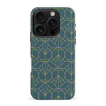 iPhone 16 Pro Max Opulent Art Deco Phone Case in Green